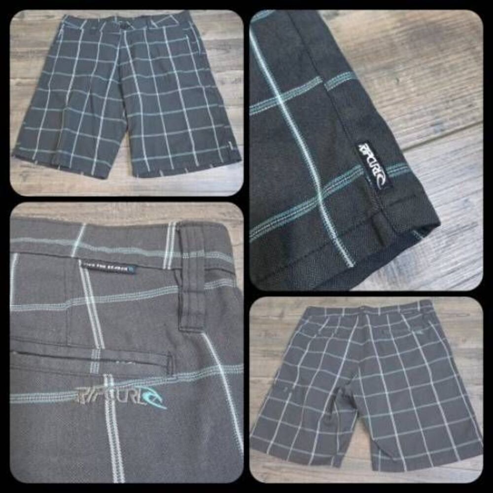 RIPCURL Rip Curl men's shorts casual plaid summer The Cutter Walk Shorts sz 38